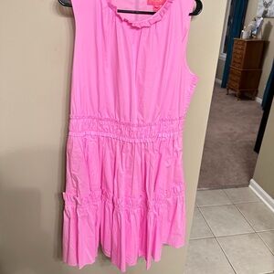 Lilly Pulitzer Vibrant Pink Ruffle Dress